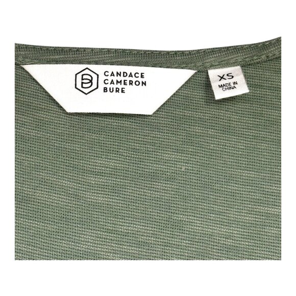 Candace Cameron Bure Sunkiss Olive Flutter Sleeve Jumpsuit - Picture 2 of 8